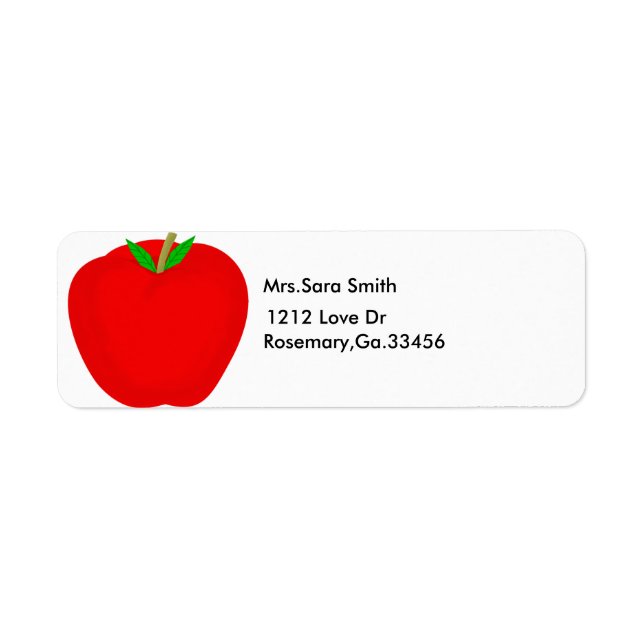 Apfel, Mrs. Sara Smith, 1212 Liebe Dr., Rosemary,  (Vorne)