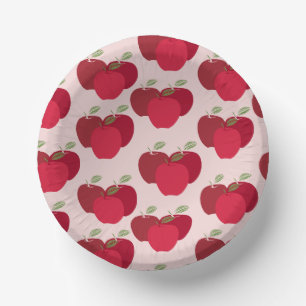 Apfel-Muster 18 cm Papier-Schale für Partys oder V Pappteller