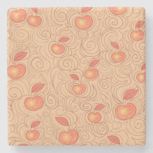 Apfel-Muster Steinuntersetzer