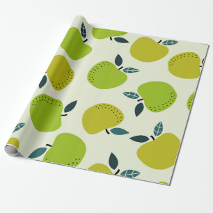 Apfel nahtloses Muster. Frucht Thema Illustration. Geschenkpapier