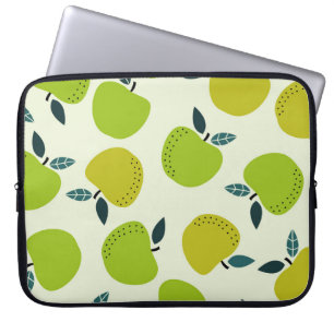 Apfel nahtloses Muster. Frucht-Themen-Illustration Laptopschutzhülle
