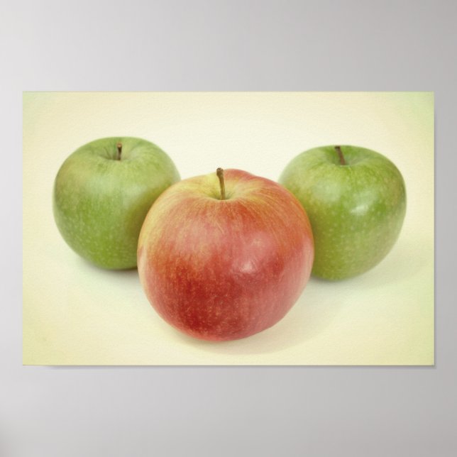 Äpfel Obst Foto Poster (Vorne)