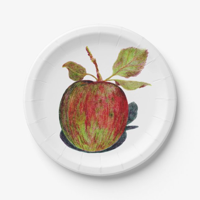 Apfel Pappteller (Vorderseite)