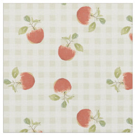 Apfel-Picknick-Gingham-Herbst-Druck Stoff