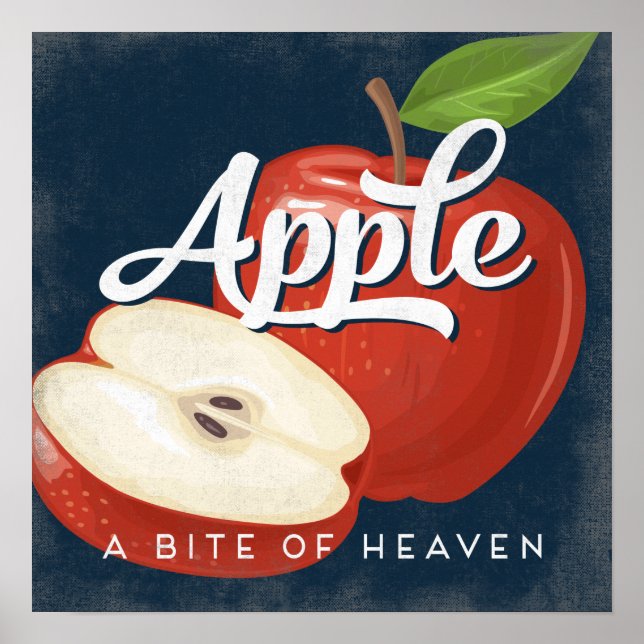 Apfel Poster Vintage Frucht Label Poster (Vorne)