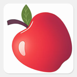 Äpfel! Quadratischer Aufkleber