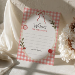 Apfel-Rot-Gingham-Baby-Wünsche für Baby