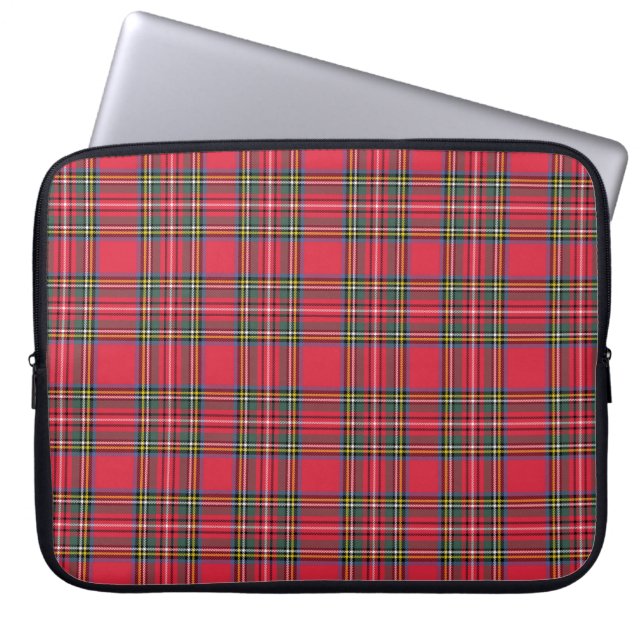 Apfel Rot Kariert  Laptopschutzhülle (Vorderseite)
