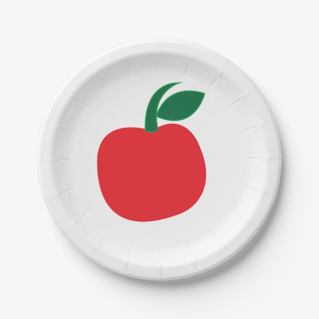 Apfel Roter Apfel Obst Party Pappteller (Vorderseite)