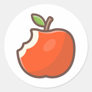 Apfel Runder Aufkleber