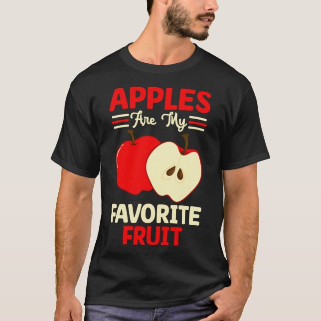 Äpfel sind meine Lieblingsfrucht Niedliche Fruchts T-Shirt (Vorderseite)