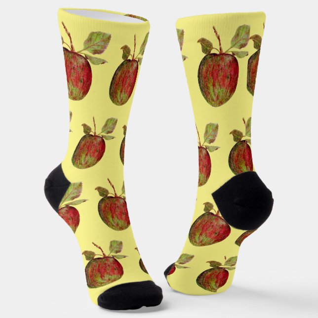Apfel Socken (Gewinkelt)