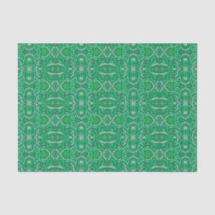 Apfel-Streifen-Bohemien-Boho-Arabesken-Muster Grün Seidenpapier