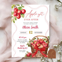 Apfel-Thema Rot Gingham Brautparty