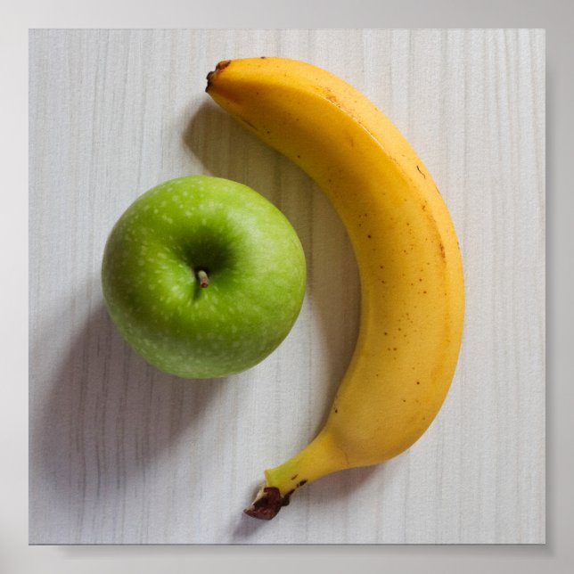 Apfel und Banane Poster (Vorne)