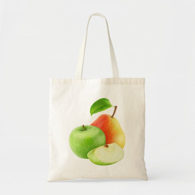 Apfel und Birne Tragetasche (Vorne)