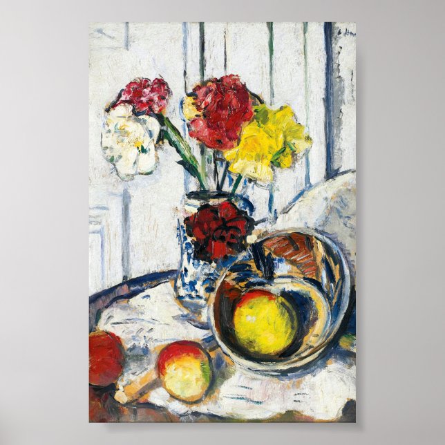 Äpfel und Blumen | George Leslie Hunter Poster (Vorne)
