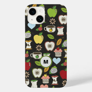 Äpfel und Cupcakes Monogramm Case-Mate iPhone 14 Hülle