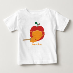 Apfel und Honig mit Orangefarbener Gesichtsmaske Baby T-shirt