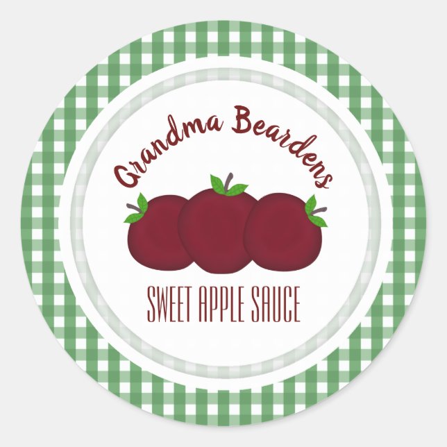 Äpfel und kontrollierte Personalisierte Etiketten Runder Aufkleber (Vorderseite)