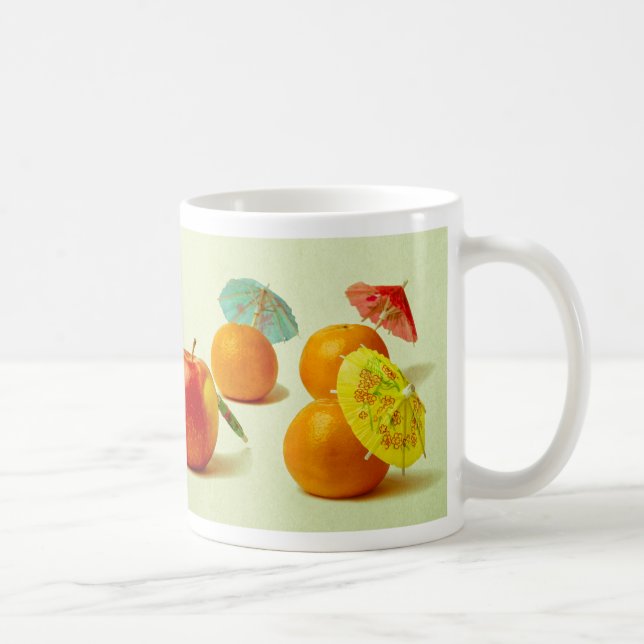 Apfel und Mandarinen - Exotic Fruit Panorama Kaffeetasse (Rechts)