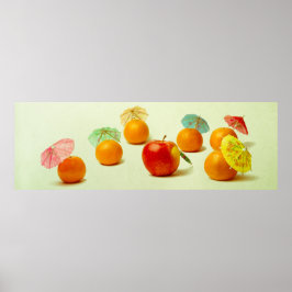 Apfel und Mandarinen - Exotic Fruit Panorama Poster