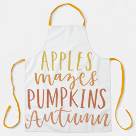 Äpfel und Mazes Schürze