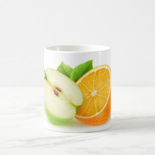 Apfel und Orange Kaffeetasse