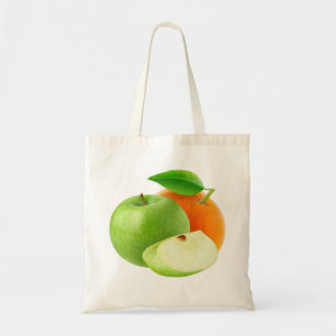 Apfel und Orange Tragetasche