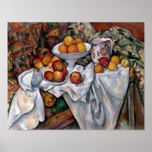 Äpfel und Orangen, Paul Cezanne, 1895-1900 Poster (Vorne)