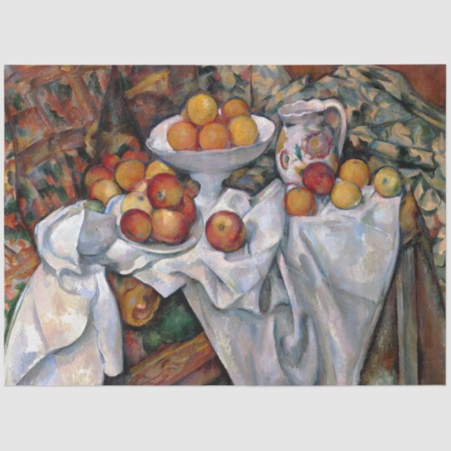 Äpfel und Orangen, Paul Cezanne, 1895-1900 Seidenpapier (Vorderseite)