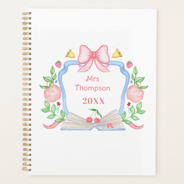 Äpfel und Wappen der Buchschule | Lehrer Planer (Vorderseite)