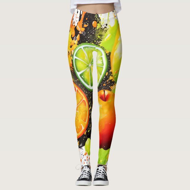 Apfel- und Zitrusbrand Leggings (Vorderseite)