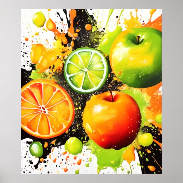 Apfel- und Zitrusbrand Poster (Vorne)