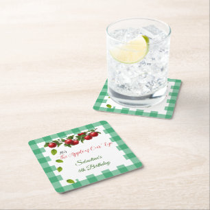 Apfel Unser Auge Gingham Untersetzer