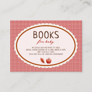 Apfel Unserer Augen Fall Baby Shower BÜCHER FÜR BA Begleitkarte
