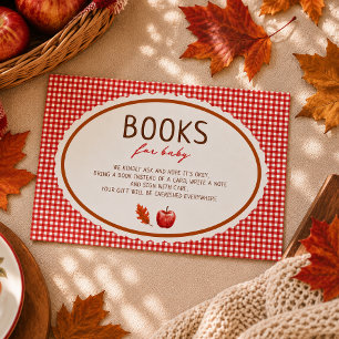 Apfel Unserer Augen Fall Baby Shower BÜCHER FÜR BA Begleitkarte