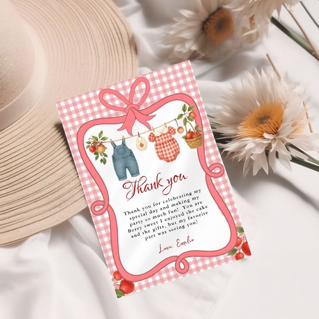 Apfel unserer Augen Fruit Baby Dusche Danke Karte (Von Creator hochgeladen)