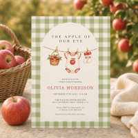 Apfel Unserer Augen Herbst-Gingham-Baby-Party