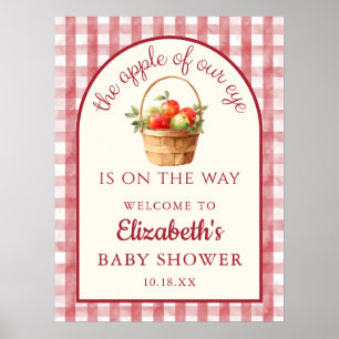 Apfel Unserer Augen Neutraler Baby Shower Willkomm Poster