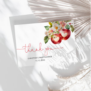 Apfel unserer Augenbabydusche Danke Karte