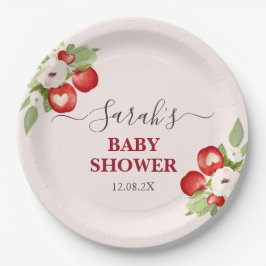 Apfel unserer Augenbabydusche Pappteller
