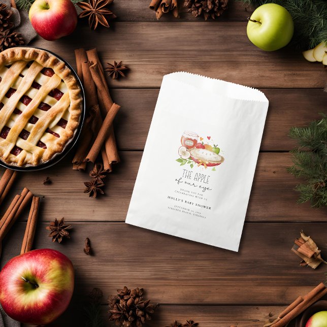 Apfel unserer Baby Dusche Gefälligkeitsbeutel Geschenktütchen (Apple of Our Eye Baby Shower Favor Bag )