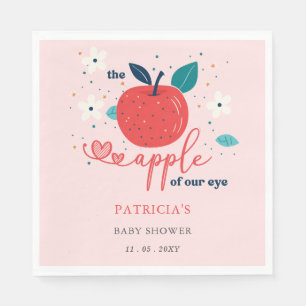 Apfel unserer Babydusche "Eye Fall Girl" Serviette