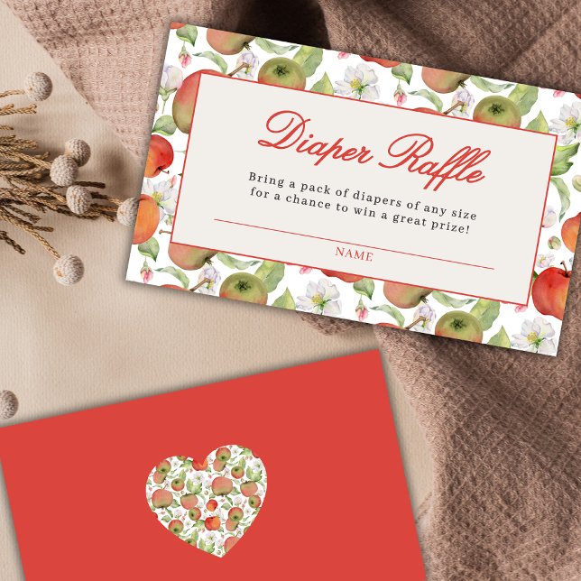 Apfel unserer Babydusche Windelwaschkarte Begleitkarte (Von Creator hochgeladen)