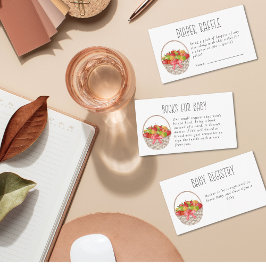 Apfel unserer Babyduschenkarte Begleitkarte