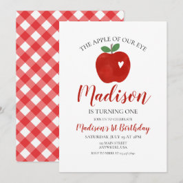 Apfel unserer Einladung zum 1. Geburtstag
