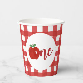 Apfel unserer ersten Geburtstagskuppel aus dem Aug Pappbecher