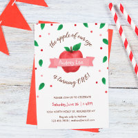 Apfel unserer ersten Geburtstagspartei am Auge