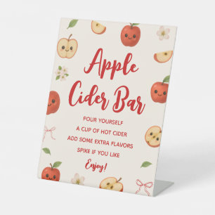 Apfel unserer Eye Baby Dusche Apfelwein Bar Sockelschild